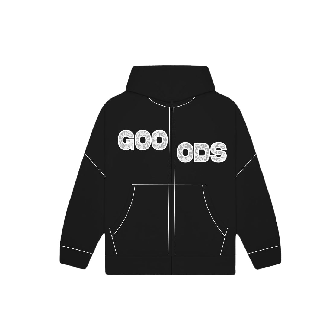 DOUBLE ZIP BLACK