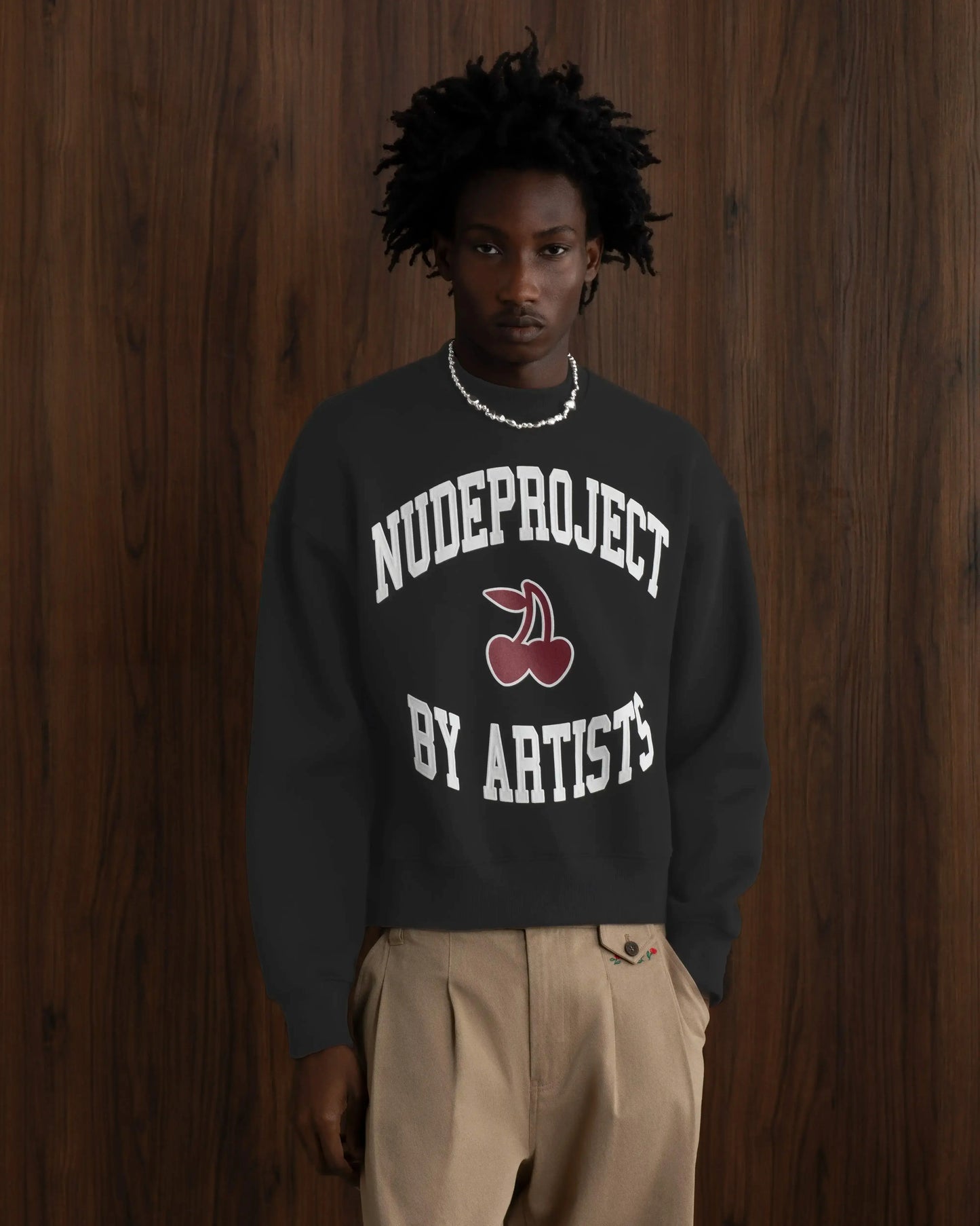 Sudadera Sin Capucha Loop Gris Oscuro