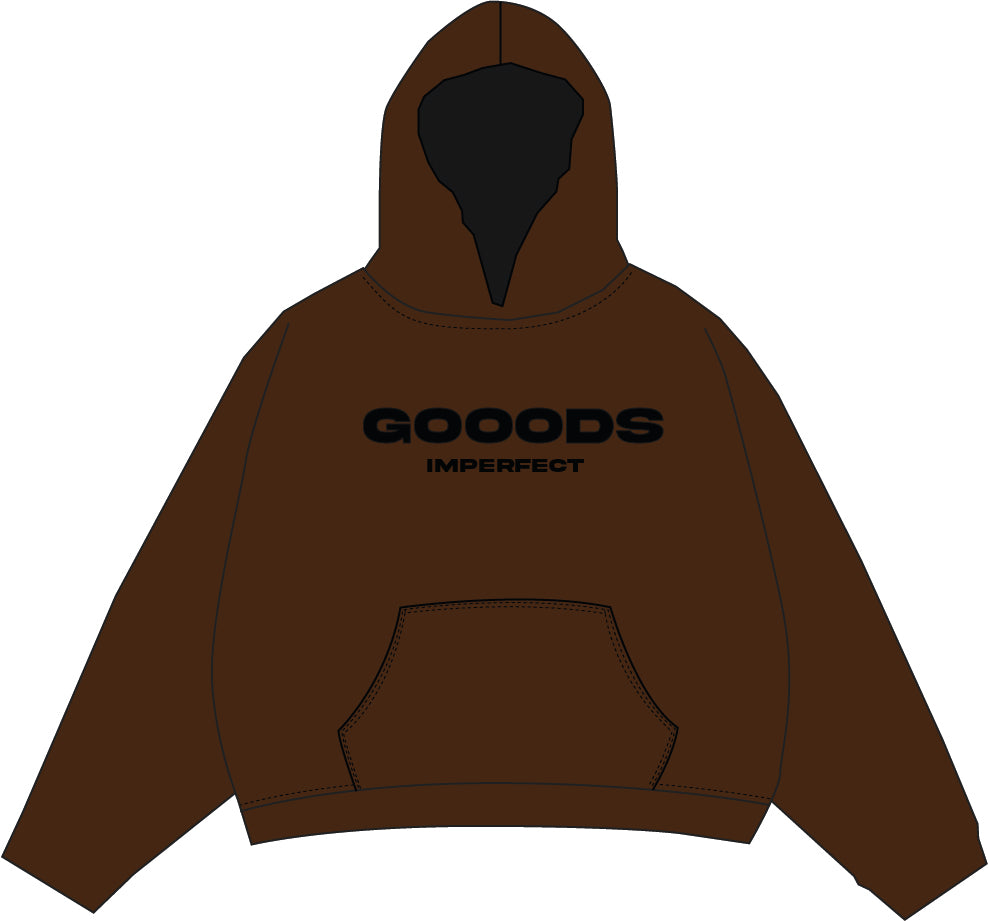 GOODS IMPERFECT HOODIE - BROWN