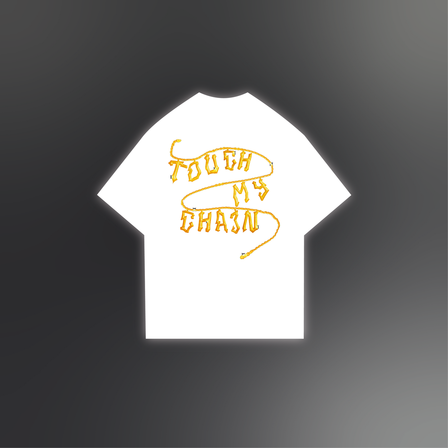 TEE TOUCH MY CHAIN WHITE