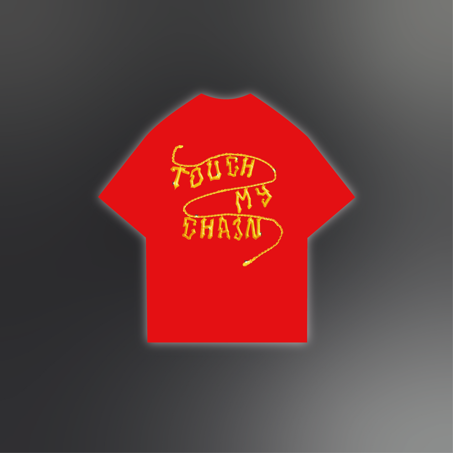 TEE TOUCH MY CHAIN RED