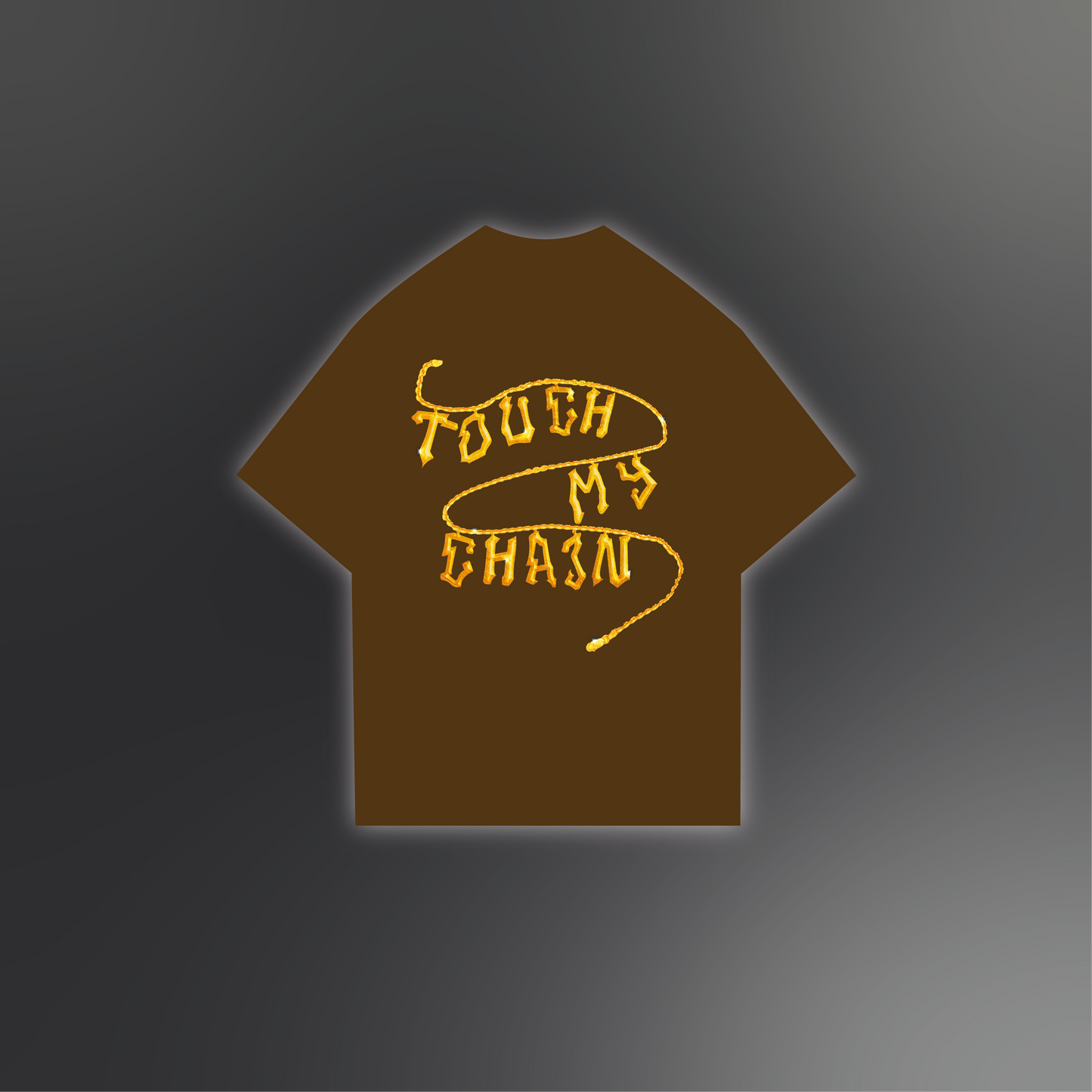 TEE TOUCH MY CHAIN BROWN