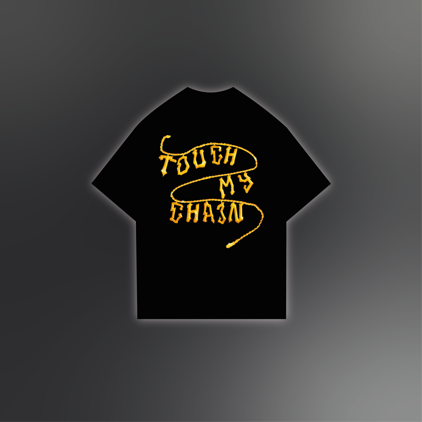 TEE TOUCH MY CHAIN BLACK