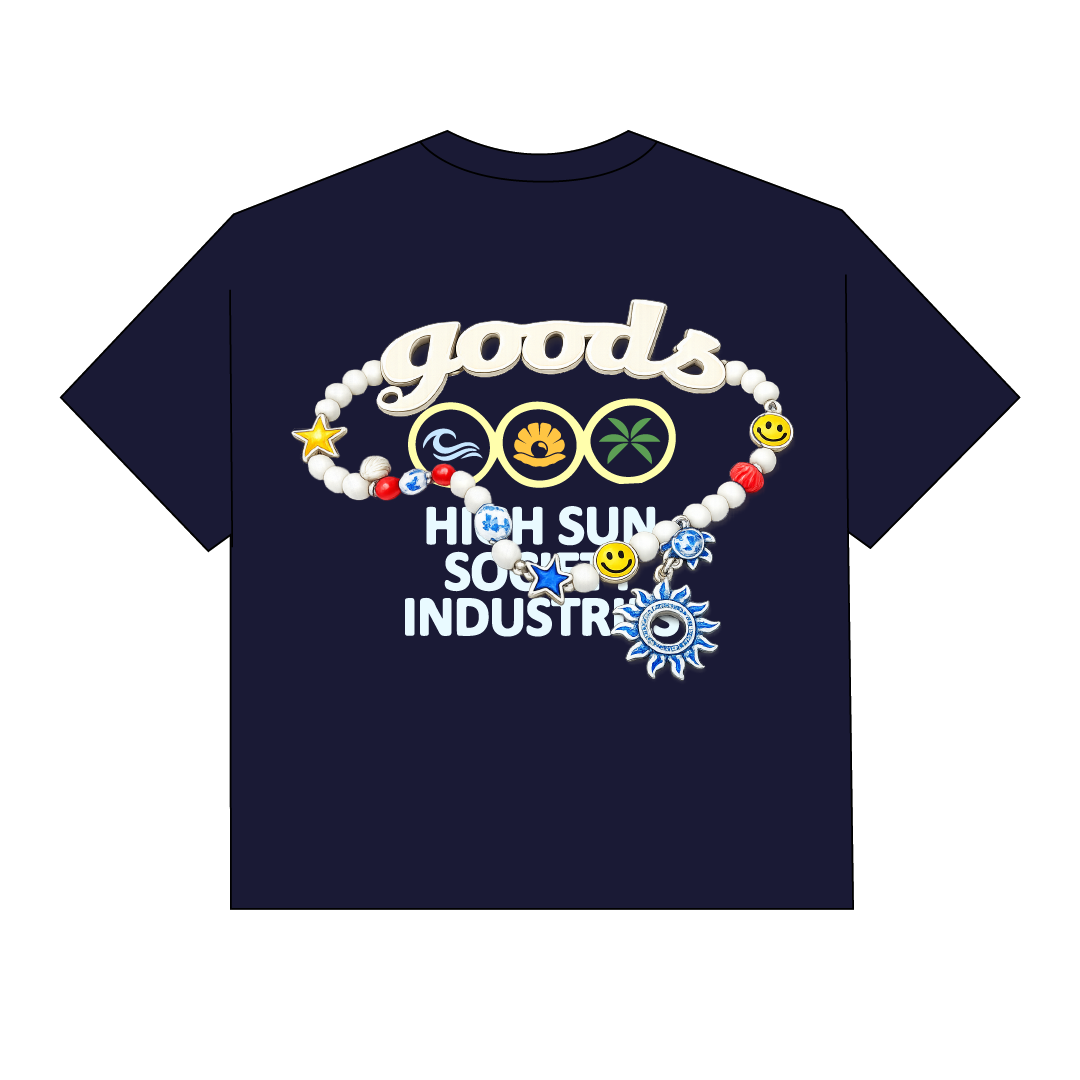 PEARLS TEE BLUE