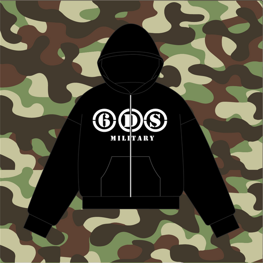MILITARY ZIP-UP BLACK