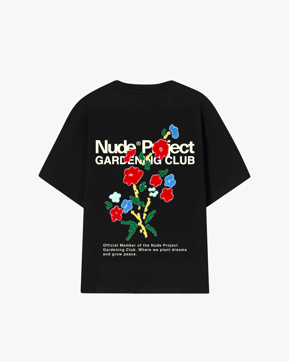 Camiseta Floreta Negro