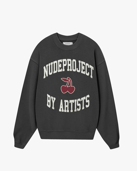 Sudadera Sin Capucha Loop Gris Oscuro