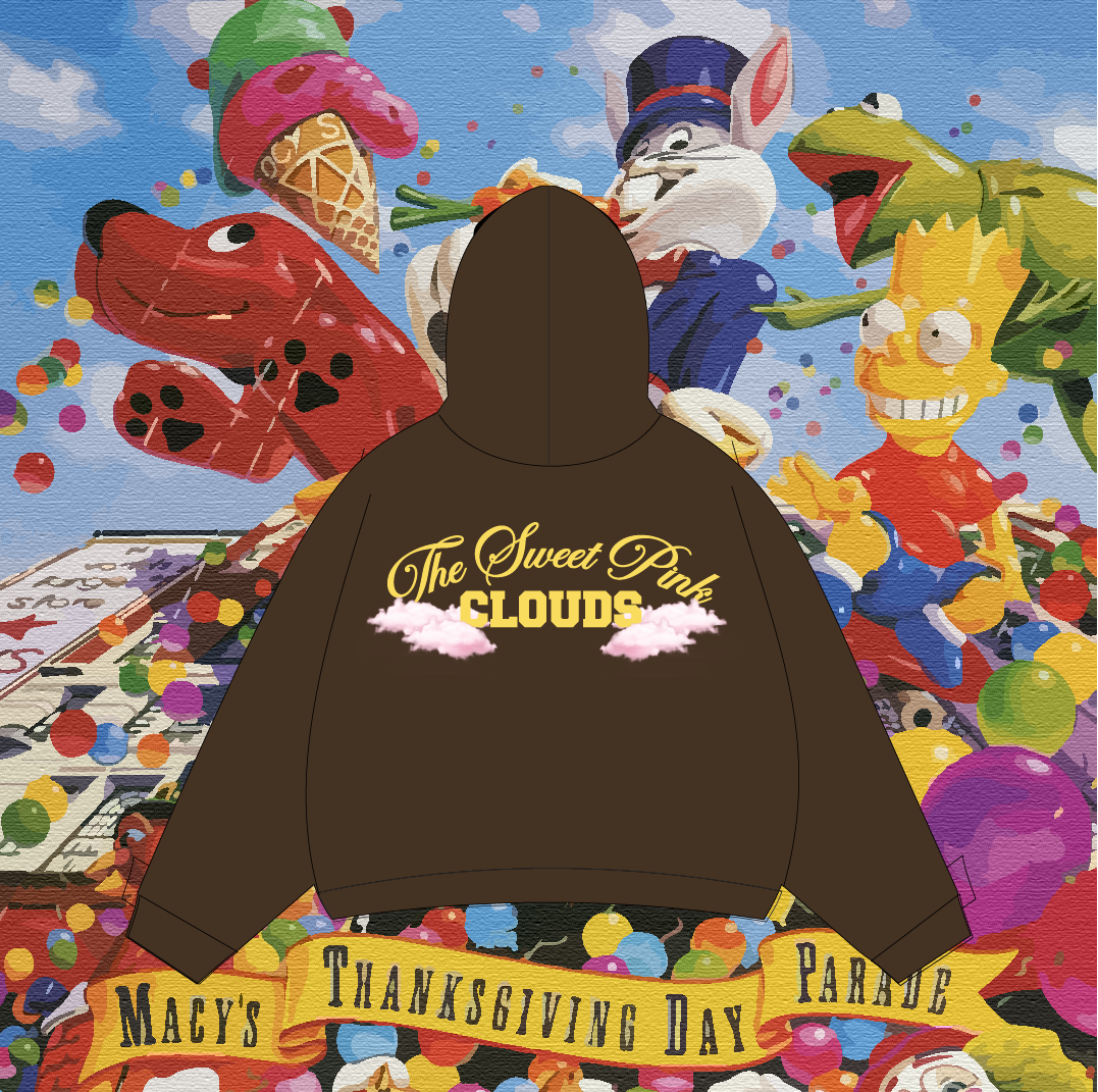 HOODIE SUGAR CLOUDS BROWN