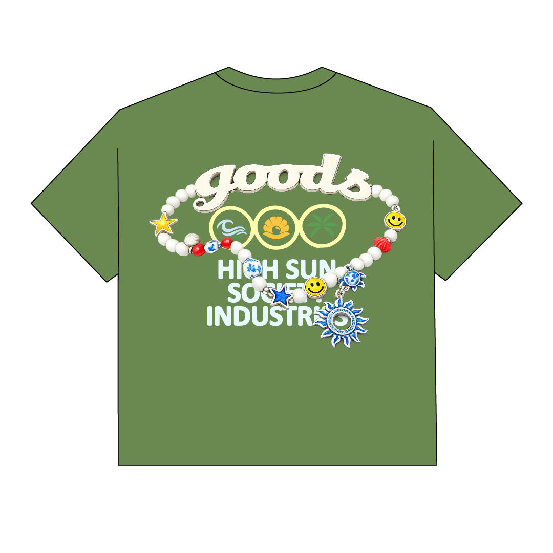 PEARLS TEE GREEN